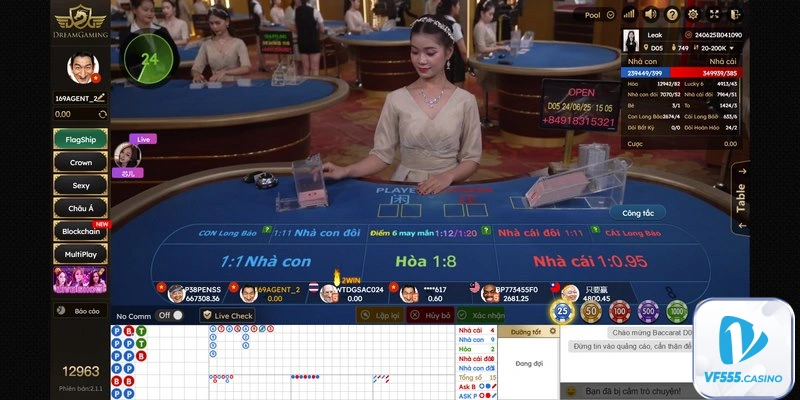 Baccarat là trò chơi cá cược đối chiến thú vị tại vf555